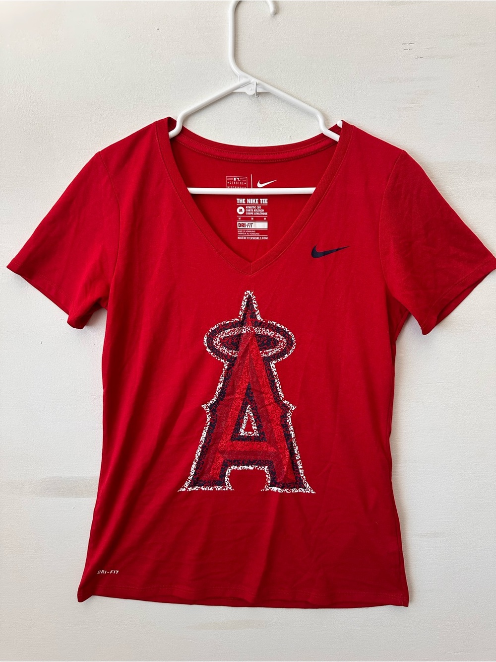 Nike Women’s Red Los Angeles Angels V-Neck Tee